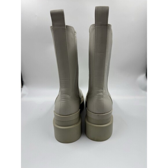 Charles & Keith Platform Chunky Chelsea Gray-White Boots Size 37/ 7 US - Picture 6 of 16